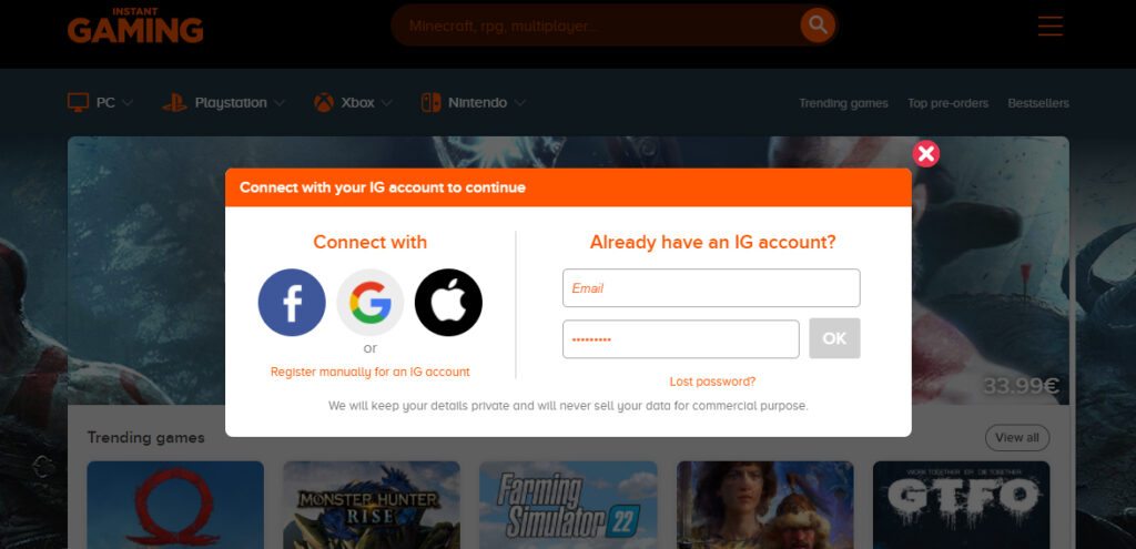 How to Redeem Instant Gaming Discount Code 